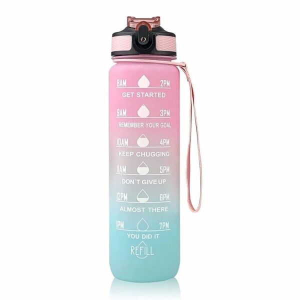 None Plastic Motivational Water Bottle 1 Litre, - Image 12