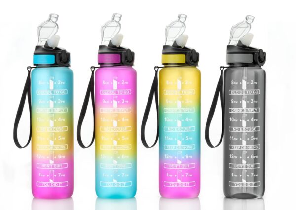 None Plastic Motivational Water Bottle 1 Litre, - Image 10