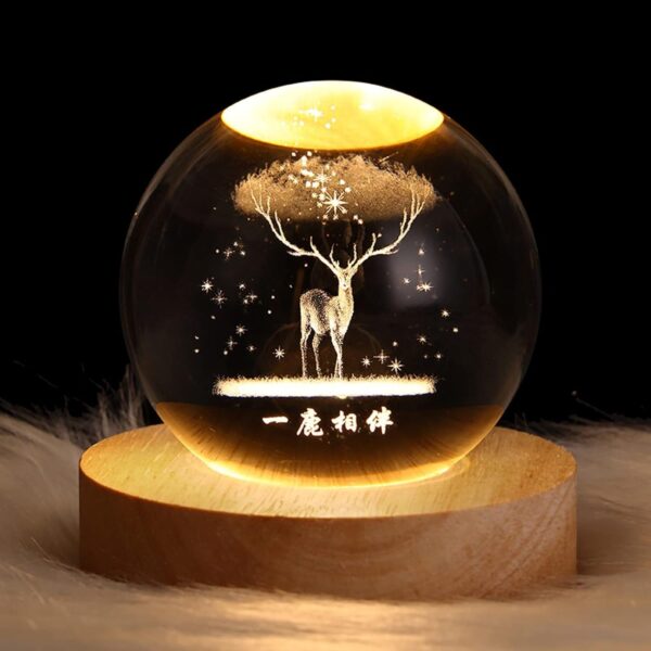 3D Crystal Ball Night Light - Image 2